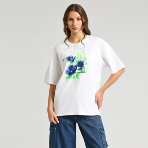 Ropa Deportiva para Compradores Mayoristas, Camiseta de Cuello Redondo para Mujer, Algodón y Elastano, Elástica, Ajustada, Manga Corta, para Gimnasio - Product Image 2