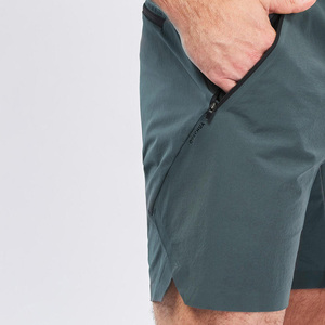 Shorts de randonnée pour hommes, vert uni, séchage rapide, écologiques, respirants, polyester/coton, poches, taille haute élastique, mi-longueur, sportifs - Product Image 3