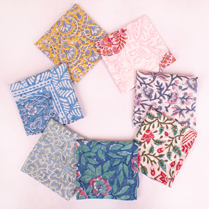 Bandanas Bohèmes en Coton Pur Respirant Faits Main Durables, Imprimés au Bloc, Foulards Western Tendance à Nouer au Poignet, Écologiques - Product Image 3