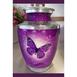 American Flag Metal Cremation Urn Decorative Keepsake Vase Traditional Design Durable Tabletop Handmade Adult Urn Large Capacity - Product Image 4