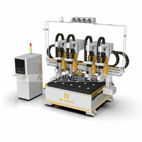 Routeur CNC multifonctionnel MS8-1212-4 avec ATC automatique pour la production de meubles, la découpe et la sculpture du bois massif
