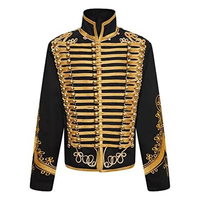 Nouvelle Veste Napoléon Cérémoniale Universelle Personnalisée Noire et Or, Vente en Gros Usine