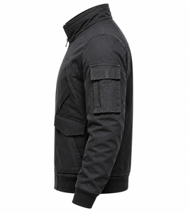 Chaqueta Vaquera Azul Lavada Extra Grande Personalizada, Cortavientos, Ecológica, Unisex, Estilo Urbano, Algodón, Múltiples Bolsillos, OEM, Marca Privada - Product Image 1