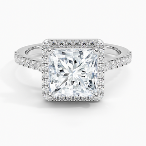 Bague SOJ 08 en argent 925 avec coupe princesse, ornée d'un halo de diamants Odessa, 2 carats, couleur D, VVS1, moissanite certifiée GRA, prix bas - Product Image 1