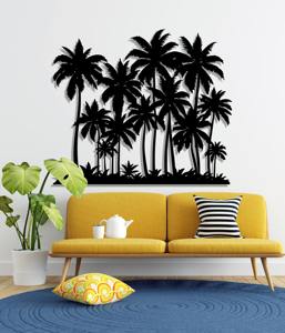 Arte Decorativo de Pared con Palmera Negra, de Madera y Metal, para Sala de Estar, Dormitorio, Baño, Cocina y Balcón, Estilo Tropical, de la India - Product Image 6