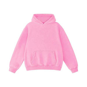 Custom <b>Polyester</b> Cotton Plain Dyed Acid Washed Oversized French Terry Vintage Winter <b>Hoodie</b> Pullover Unisex Streetwear Pocket - Product Image 1