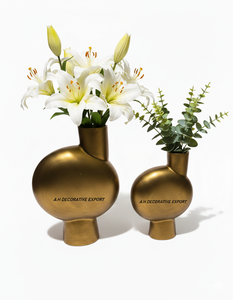 Vase décoratif moderne en aluminium noir mat, fait main, écologique, pour la maison, l'hôtel, le bureau, décoration intérieure contemporaine - Product Image 5