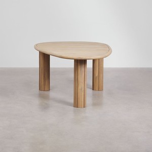 Vandana Hexa Flux oval <b>garden</b> <b>table</b> in acacia wood - Product Image 3