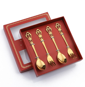 Brass Dessert Spoon Flatware Sets Kitchenware Tea Spoon Traditional Kitchen Solid Brass Spoon Customizable Kitchen <b>Tabletop</b> - Product Image 3