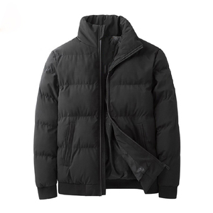 Veste parka d'hiver pour homme OEM, imperméable et coupe-vent, avec capuche en duvet réglable, poignets à velcro et vestes bomber chaudes pour homme - Product Image 3