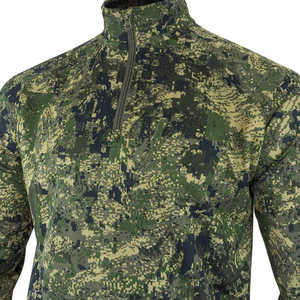 Chemise tactique numérique camouflage pour homme, manches longues, fermeture éclair 1/4, séchage rapide, vêtements de chasse et d'entraînement, t-shirt - Product Image 6