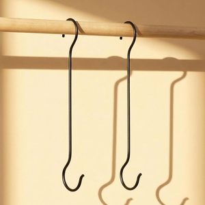 Heavy Duty Metal Double Ended Overhead <b>Hooks</b> Rust Resistant Strong Grip Hanging <b>Rails</b> <b>Hooks</b> <b>for</b> Garden Home Storage - Product Image 1