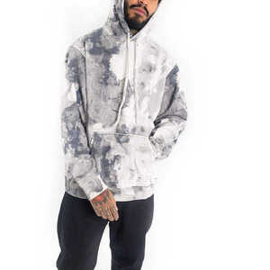 Sweat à capuche unisexe surdimensionné en molleton épais, style streetwear, délavé à l'acide, tie-dye vintage, personnalisé pour hommes, vente en gros - Product Image 4