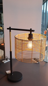 American Modern Handmade Rattan Led Table Lamps Eco-Friendly Vintage Desk Lamp Ambient <b>Lights</b> Living Room Bedroom Home - Product Image 3