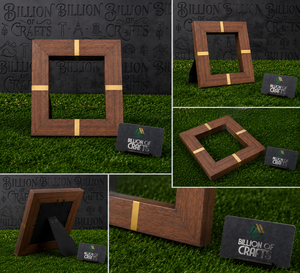 Cadre photo vertical moderne élégant en bois et laiton, présentoir de table personnalisé pour la décoration du salon et de la chambre - Product Image 2