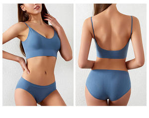 2026 Summer Hot Selling Girls and Young Women's Sport Yoga Bra <b>Set</b> with Embroidery and Lace Underwire Breathable Comfort - Product Image 5