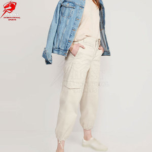 Pantalones Cargo de Mujer de Corte Holgado y a la Moda, Calidad Premium, Diseño Personalizado, Suministro de Fábrica para Uso Diario y Venta en Línea - Product Image 4