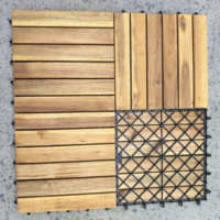 Dalles de terrasse carrées en bois composite 300x300mm, emboîtables, imperméables, ignifuges, antidérapantes, modernes pour balcon extérieur/intérieur