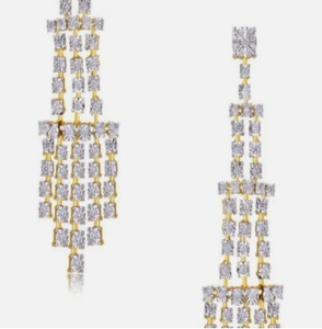 Pendientes de Diamantes de Diseño Nuevo en Oro para Mujer, Joyería de Moda para Fiestas, Venta al Por Mayor para Exportación - Product Image 3