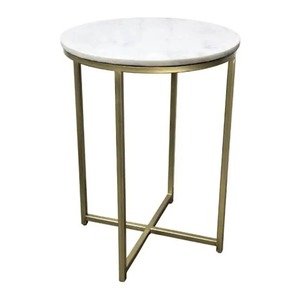 High Quality Round Marble Top Iron Frame End <b>Table</b> Modern Luxury Living Room <b>Sofa</b> <b>Side</b> <b>Table</b> Reasonable Price Home Furniture - Product Image 6