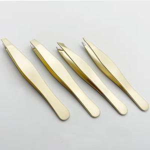 Juego de Pinzas para Cejas de Acero Inoxidable con Punta Inclinada y Color Personalizado - Product Image 2