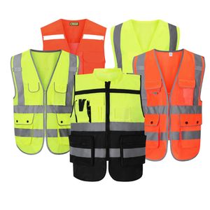 Bán buôn tùy chỉnh khả năng hiển thị cao bảo vệ an ninh của Nam giới công nghiệp khai thác mỏ xây dựng bảo hộ lao động HI VIS phản quang an toàn làm việc vest - Product Image 1