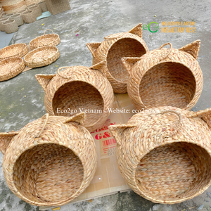 พื้นที่พักผ่อนสำหรับสัตว์เลี้ยงตามธรรมชาติ |   เตียงสานมือจากผักตบชวา |   ออกแบบตามสั่งและรับสั่งซื้อจำนวนมาก - Product Image 5