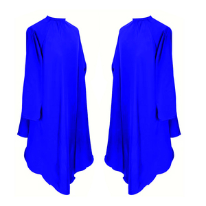 Cape de coiffure bleue en textile à manches longues, professionnelle, pour salon de coiffure, coupe de cheveux, coloration, coiffage, protection réutilisable - Product Image 6