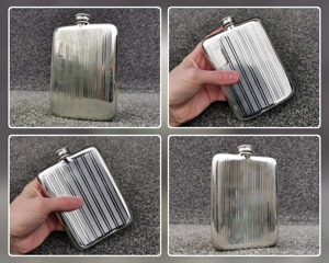 กระติกน้ำทรงกระบอกลายทางสีเงิน เหมาะสำหรับการเก็บเครื่องดื่มอย่างรวดเร็วสำหรับงานอีเว้นท์และงานสังสรรค์ หรือกระติกพกพาสะดวกจากอินเดีย - Product Image 4