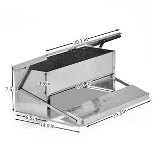 Mangeoire à poulet à pédale grande capacité, pour céréales et coquilles d'huîtres, avec couvercle étanche, anti-rongeurs et sans gâchis - Product Image 2