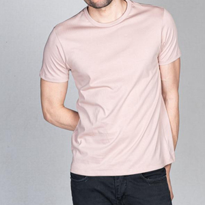 T-shirt rose 100 % coton peigné de qualité supérieure, col rond, manches courtes, coupe ample, anti-boulochage, avec motif, grandes tailles pour hommes et femmes - Product Image 1