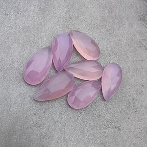 Pierre précieuse naturelle calibrée en forme de poire, lavande chalcédoine AAA+, pour la fabrication de bijoux - Product Image 2