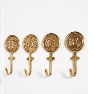Gold Ginkgo Leaf Wall Hooks Decorative Coat <b>Rack</b> Modern Metal Hook Set for Entryway or Bathroom - Product Image 5