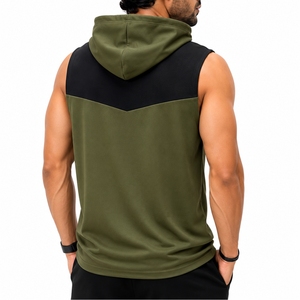 <b>Men's</b> Hooded <b>Tank</b> <b>Top</b> Premium Fabric Hooded Design Sleeveless Style Gym Ready Athletic Fit Soft Fabric Breathable Wear <b>For</b> <b>Men</b> - Product Image 2