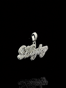 Colgante de Hip Hop con Letra Personalizada VVS Moissanite, Micro Pavé Brillante, con Incrustaciones de Diamantes VVS Moissanite, para Unisex - Product Image 4