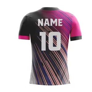 Camiseta de Fútbol Sublimada para Hombre, Cuello en V, Manga Corta, Poliéster que Absorbe la Humedad, Color Degradado, Adulto, Todas las Temporadas, Corte Regular - Product Image 3