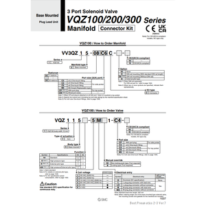 Kit de connecteur de collecteur pneumatique SMC VV3QZ15-06C6C pièces pneumatiques - Product Image 2