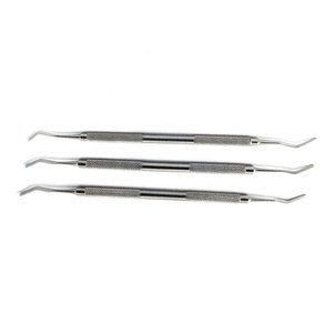 Spatules dentaires manuelles professionnelles en acier inoxydable à double extrémité pour composites, 3 pièces (2mm, 2.5mm, 3mm) – Instruments de restauration - Product Image 4