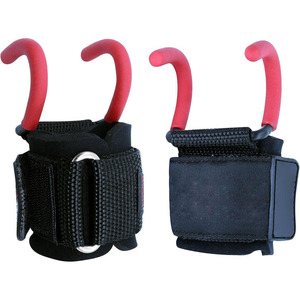 SAAR Industries Heavy Duty <b>Gym</b> Rod Hooks for Weightlifting Professional Wrist Straps with Metal Lifting Hooks - Product Image 6