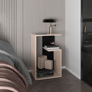 Comodino pratico con Design elegante con tavolino a 2 ripiani - Product Image 5