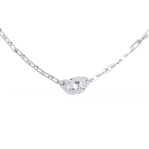 PT950 Platinum Rectangular Link Chain for Modern Women <b>Statement</b> Diamond Jewellery Collection Handcuff Diamond <b>Necklace</b> - Product Image 3
