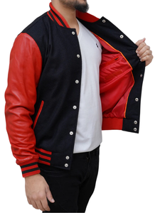 High Quality Custom Men's Varsity <b>Jacket</b> Wool <b>Fleece</b> Printed Logo Hooded Waterproof <b>Thick</b> Winter Streetwear - Product Image 2