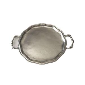 Assiette de présentation et plateau de service en acier inoxydable réutilisables avec poignées Assiette d'exposition d'articles alimentaires de qualité et sans danger pour les aliments avec logo personnalisé - Product Image 1