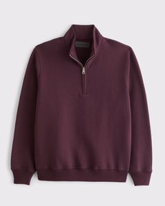 Men's Black 1/4 <b>Zip</b> <b>Hooded</b> for Long Sleeve Knitted Solid Winter Slim Fit Casual Streetwear Sweatshirt - Product Image 4