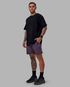 Pantalones Cortos Bermuda de Algodón de Color Sólido para Hombre, Cintura Elástica, Corte Medio, Estilo Casual, Tejido Transpirable con Bolsillos, Venta al por Mayor - Product Image 1