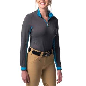 Chemise d'équitation extensible ultra-confortable pour femme, anti-humidité, manches longues, coupe ajustée, sous-couche pour l'équitation - Product Image 3