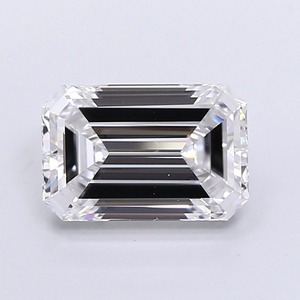 Fabrication de bijoux, export, approvisionnement en gros, diamant blanc de laboratoire exclusif de 3,01 carats, couleur D, pureté VVS2, taille émeraude, polissage excellent - Product Image 1