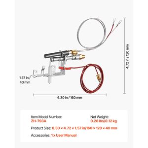 Kit di Assemblaggio Pilota Gas OE 14D0477 LPG8404 SRV14D0477 Compatibile con Accensione Caminetto, Ricambio Gruppo Pilota per Gas GPL - Product Image 2