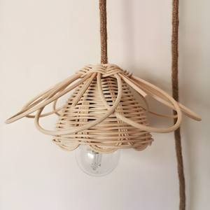 Pantalla colgante floral de ratán para dormitorio de niños, precio barato, luz de techo para habitación de niños, decoración para habitación de niños, lámpara colgante de flores - Product Image 5