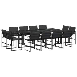 Conjunto de Comedor Plegable Grande para Jardín con Vidrio Templado Negro, Elegante Solución para Comer al Aire Libre - Product Image 2